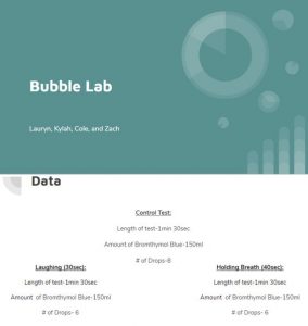 Bubble lab screenshot